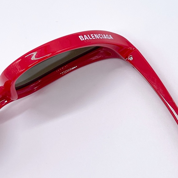NEW BALENCIAGA BB0149S 004 RED CAT EYE SUNGLASSES - Picture 10 of 12